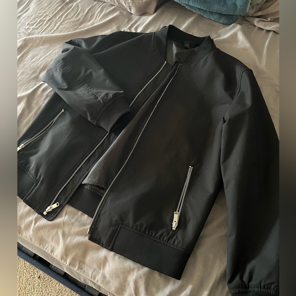 Alfani bomber style light jacket size M black